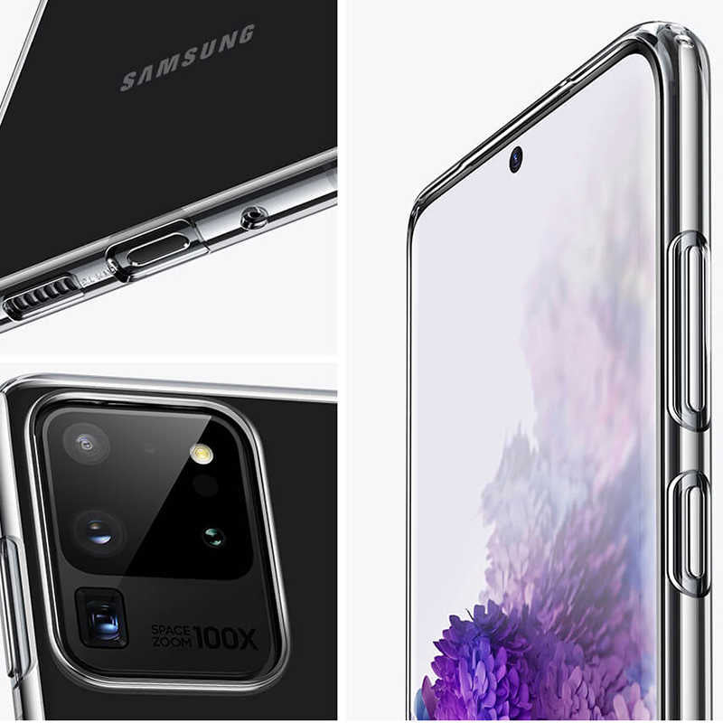 Galaxy S20 Ultra Kılıf Zore Süper Silikon Kapak Renksiz