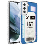 Galaxy S21 FE Kılıf Airbag Kenarlı Renkli Desenli Silikon Zore Elegans Kapak NO4