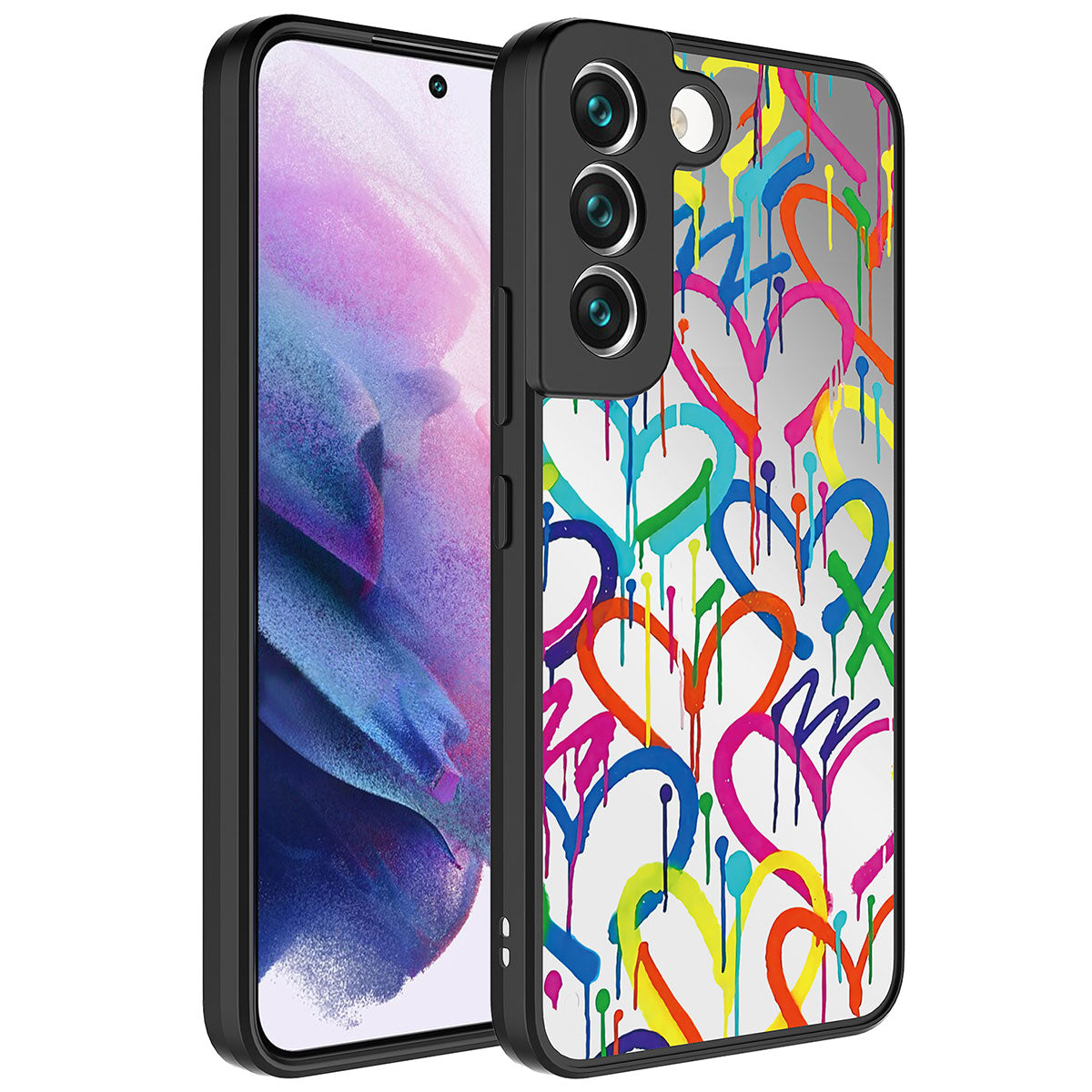 Galaxy S21 FE Kılıf Aynalı Desenli Kamera Korumalı Parlak Zore Mirror Kapak Fragile