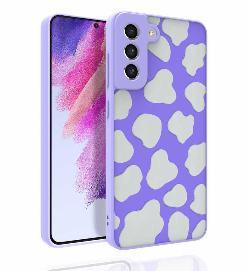 Galaxy S21 FE Kılıf Desenli Kamera Korumalı Parlak Zore Nora Kapak NO6