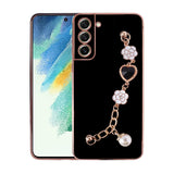 Galaxy S21 FE Kılıf El Tutamaçlı Kamera Korumalı Zore Taka Silikon Kapak Siyah