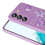 Galaxy S21 FE Kılıf Kabartma Figürlü Parlak Zore Toys Silikon Kapak Pembe