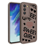 Galaxy S21 FE Kılıf Kamera Korumalı Baskılı Arka Yüzey Zore Klas Kapak Koyu Kahve