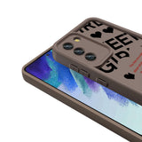 Galaxy S21 FE Kılıf Kamera Korumalı Baskılı Arka Yüzey Zore Klas Kapak Koyu Kahve