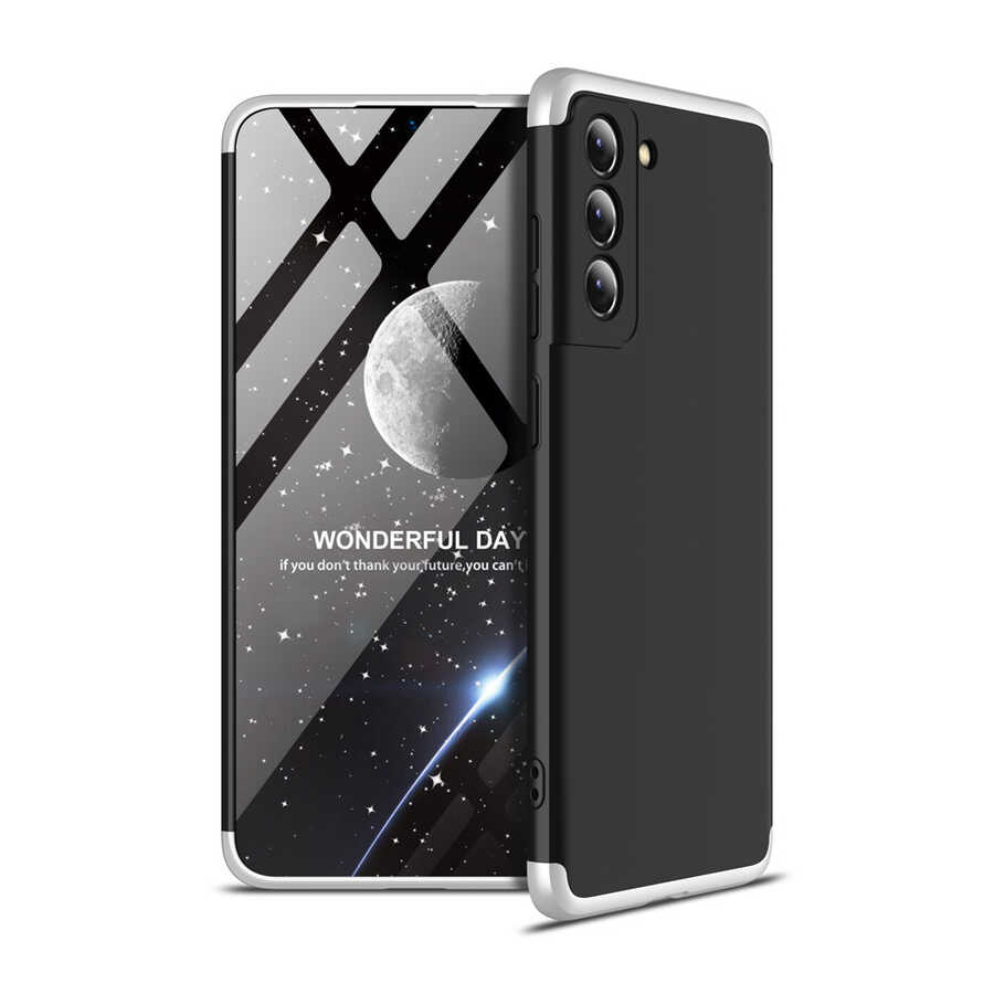Galaxy S21 FE Kılıf Zore Ays Kapak Siyah-Gri