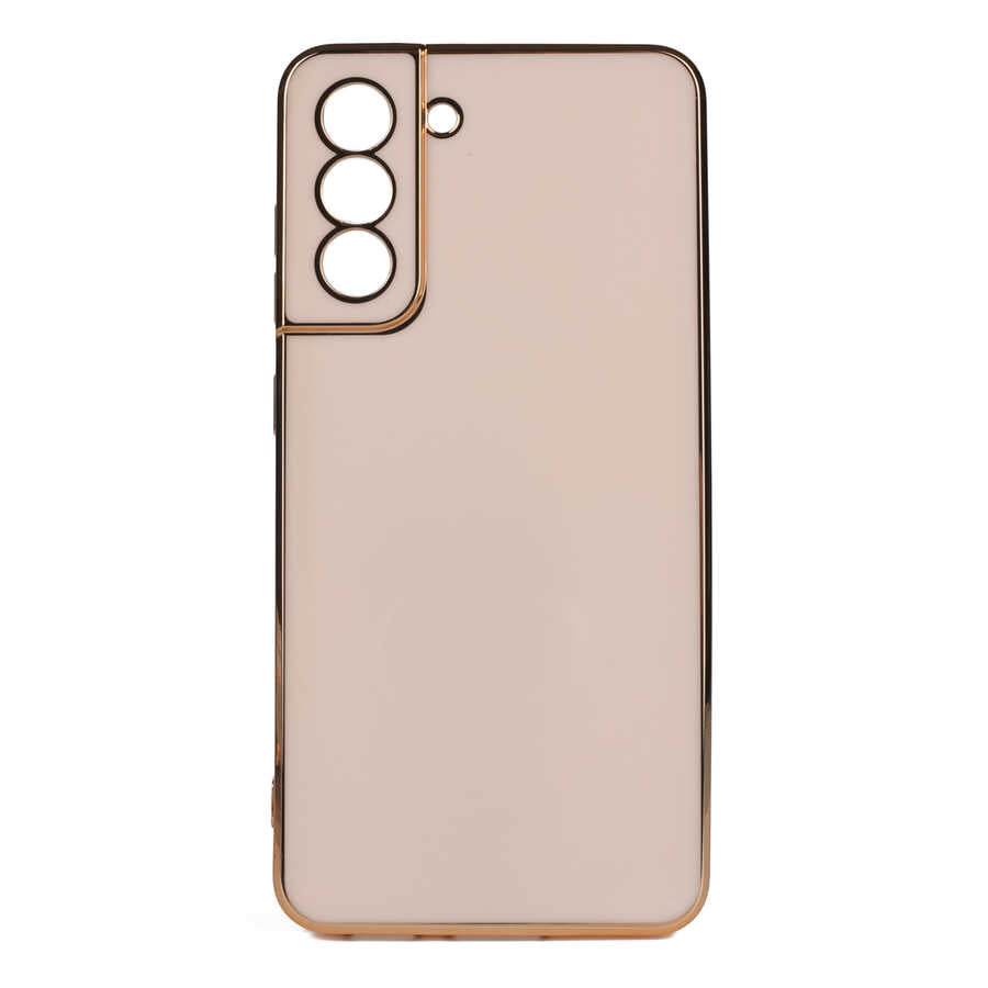Galaxy S21 FE Kılıf Zore Bark Kapak Rose Gold