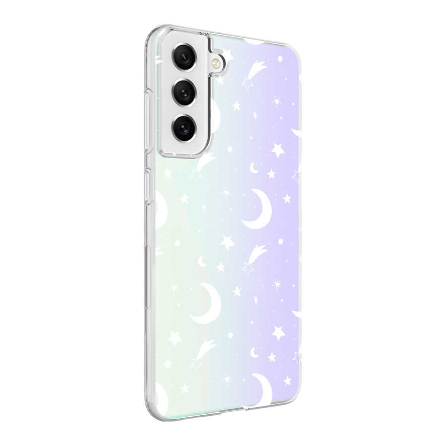 Galaxy S21 FE Kılıf Zore M-Blue Desenli Kapak Zebra No1
