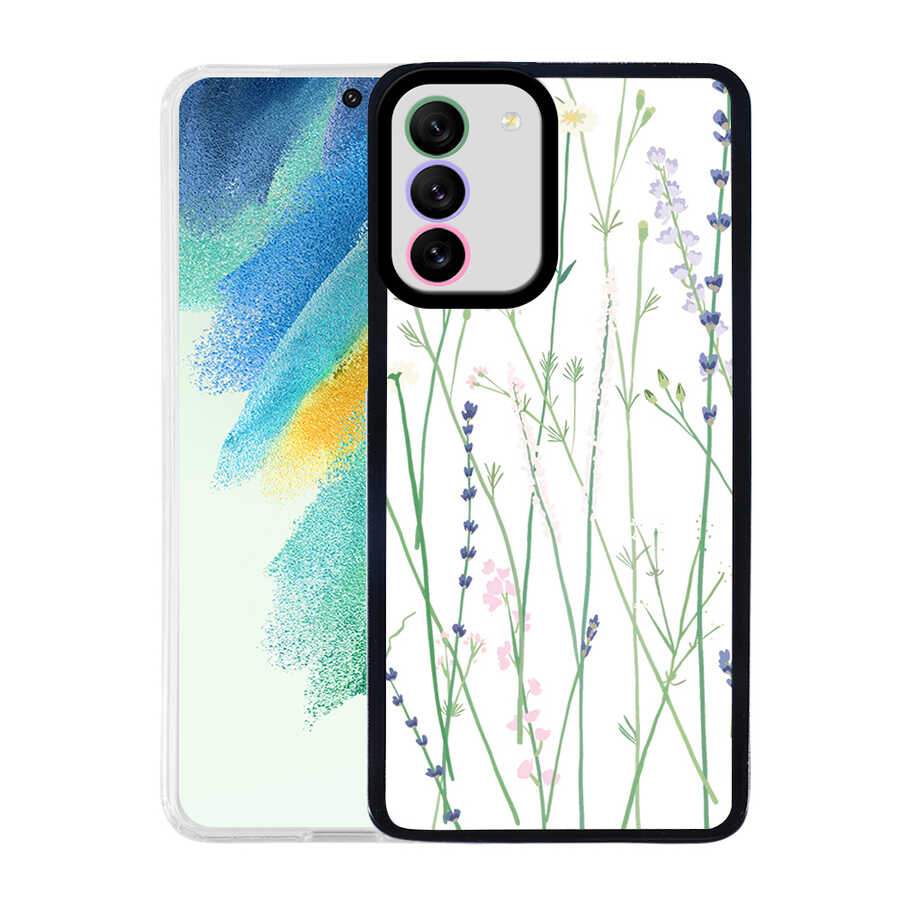 Galaxy S21 FE Kılıf Zore M-Fit Desenli Kapak Flower No4