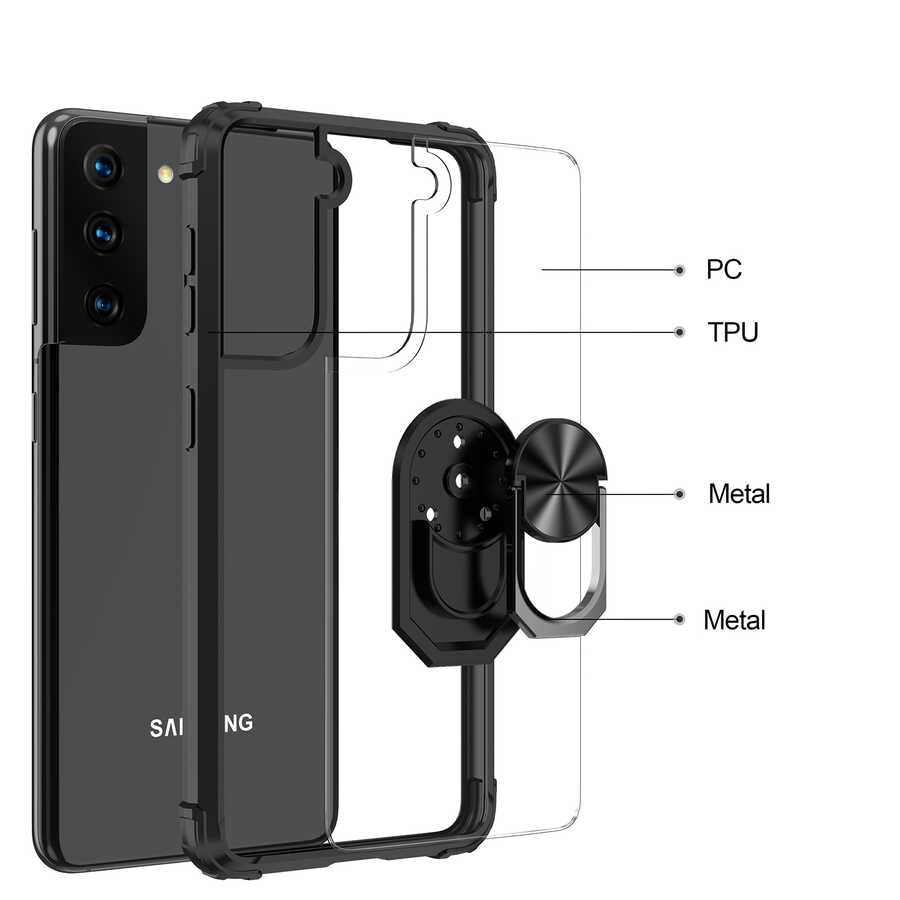 Galaxy S21 FE Kılıf Zore Mola Kapak Siyah