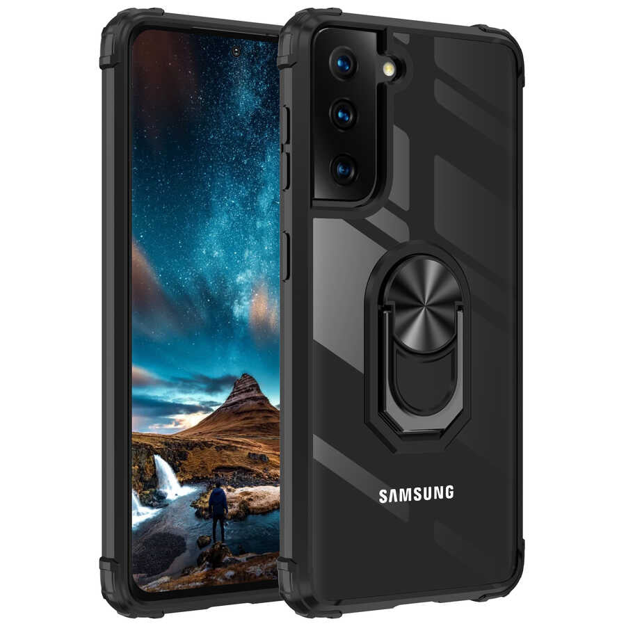 Galaxy S21 FE Kılıf Zore Mola Kapak Siyah