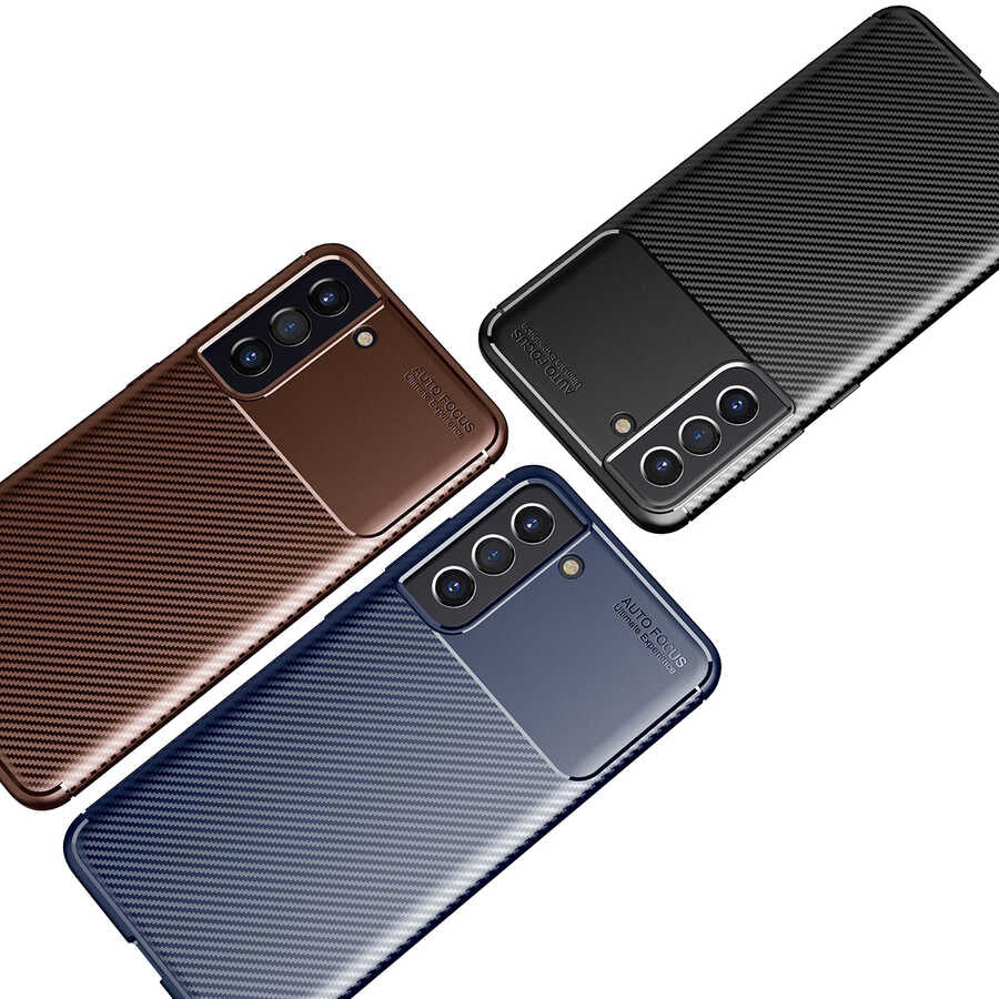 Galaxy S21 FE Kılıf Zore Negro Silikon Kapak Kahverengi