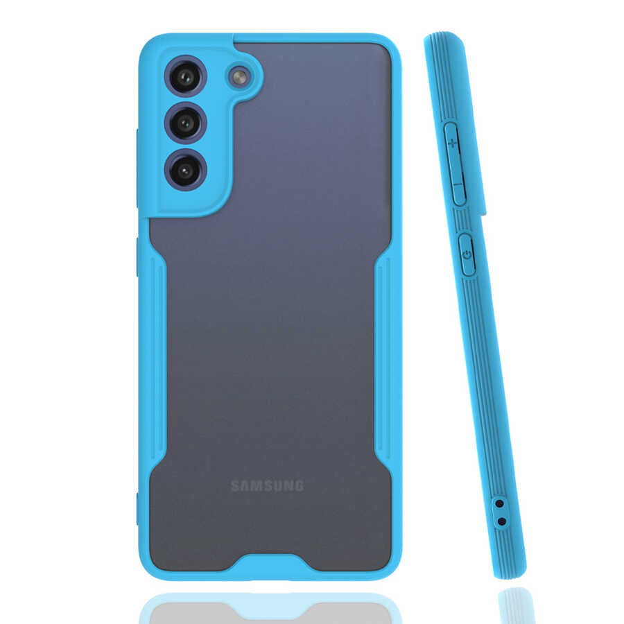 Galaxy S21 FE Kılıf Zore Parfe Kapak Mavi
