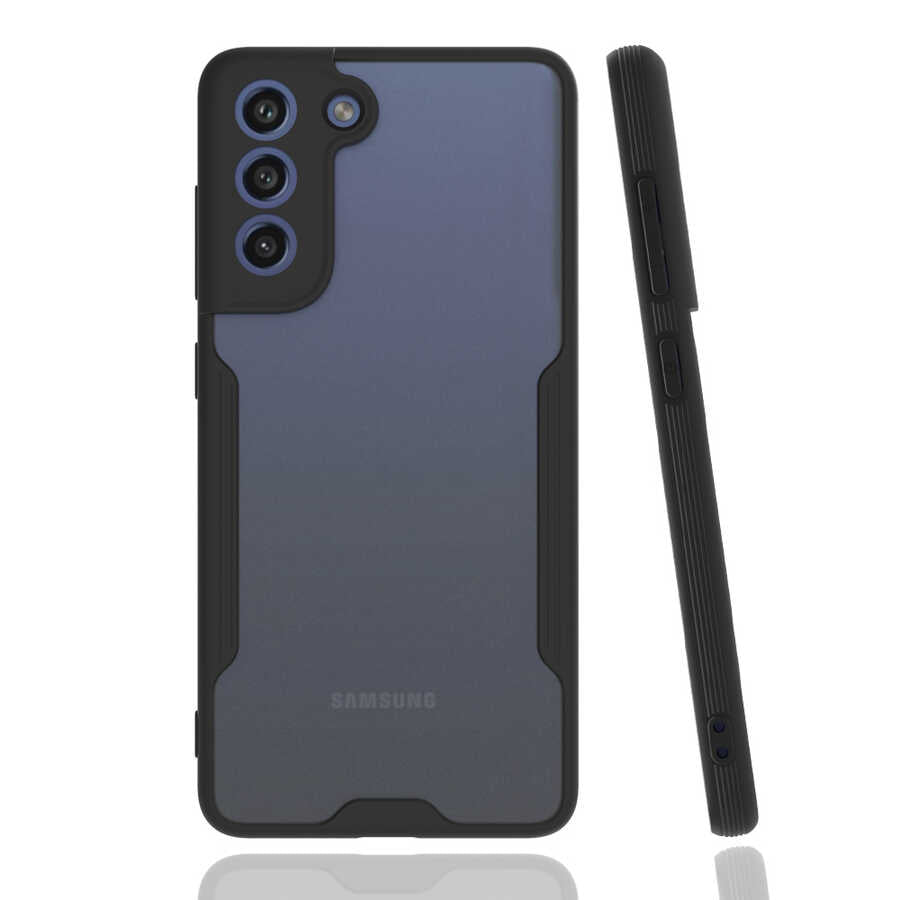 Galaxy S21 FE Kılıf Zore Parfe Kapak Siyah