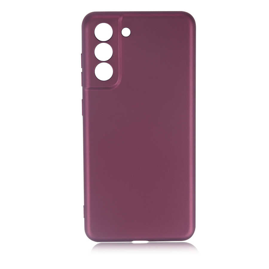 Galaxy S21 FE Kılıf Zore Premier Silikon Kapak Mürdüm
