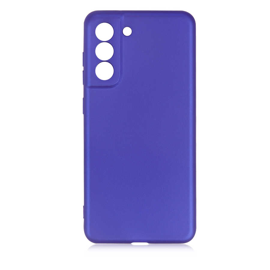 Galaxy S21 FE Kılıf Zore Premier Silikon Kapak Saks Mavi