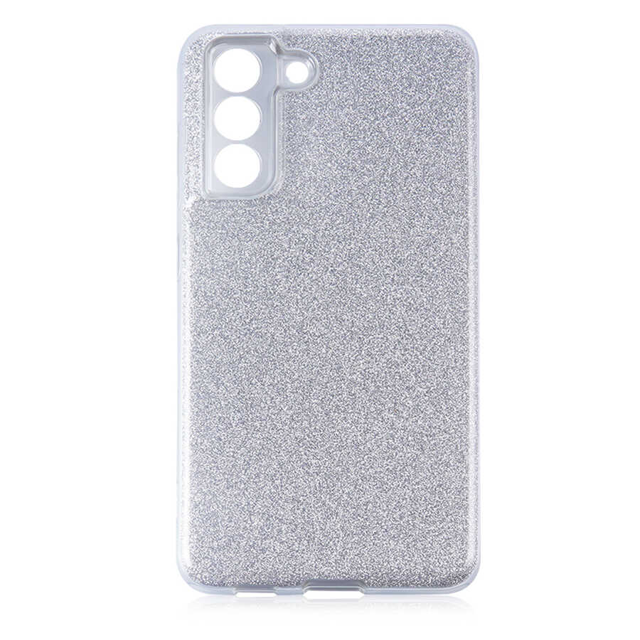 Galaxy S21 FE Kılıf Zore Shining Silikon Gümüş