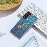 Galaxy S21 FE Kılıf Zore Sidney Desenli Sert Kapak Flower No3