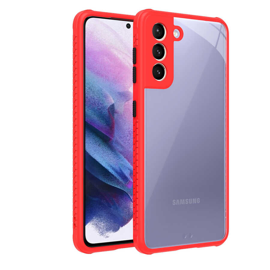 Galaxy S21 Kılıf Zore Kaff Kapak Kırmızı