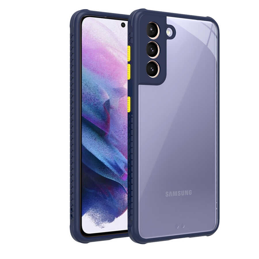 Galaxy S21 Kılıf Zore Kaff Kapak Lacivert