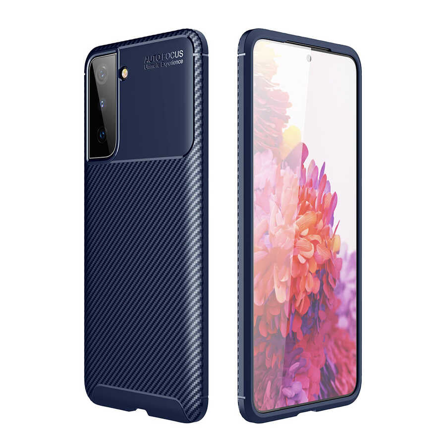 Galaxy S21 Kılıf Zore Negro Silikon Kapak Lacivert
