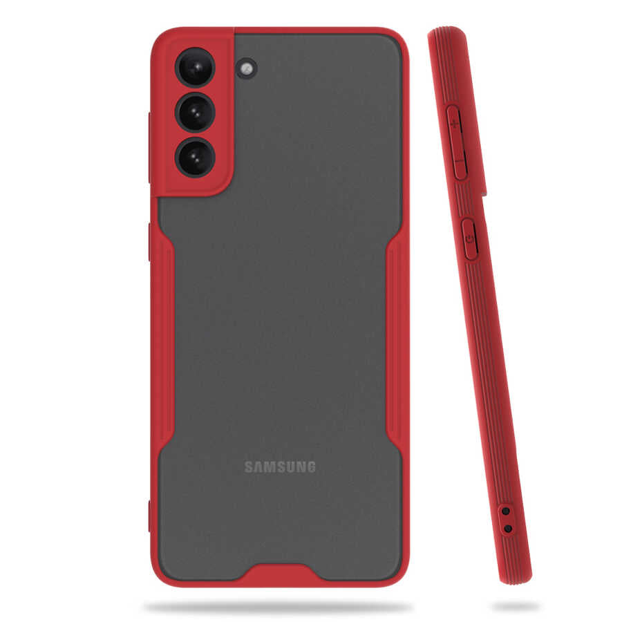 Galaxy S21 Kılıf Zore Parfe Kapak Kırmızı