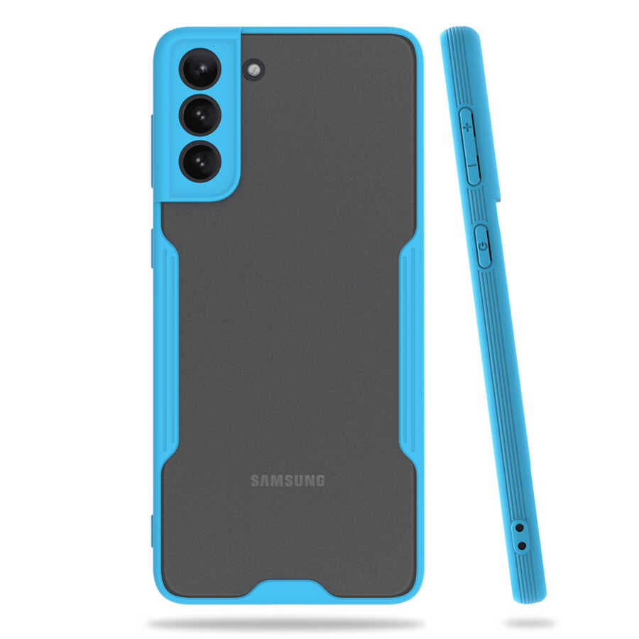 Galaxy S21 Kılıf Zore Parfe Kapak Mavi