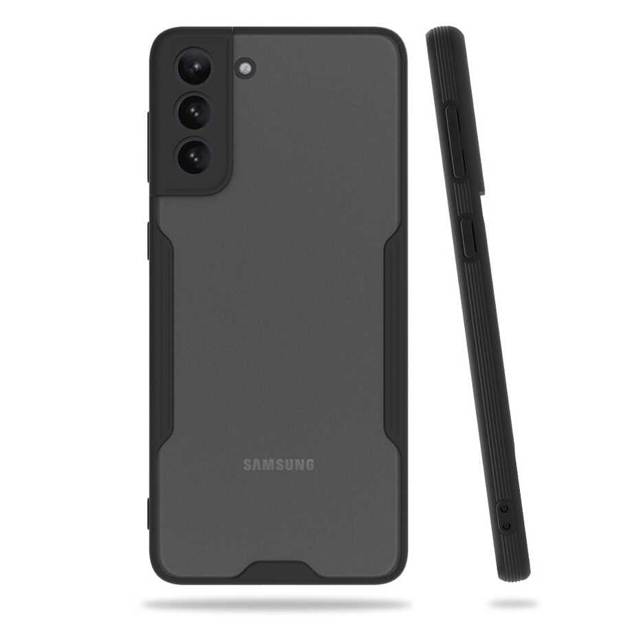 Galaxy S21 Kılıf Zore Parfe Kapak Siyah