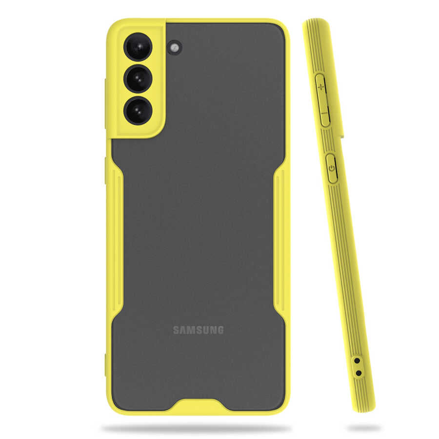Galaxy S21 Kılıf Zore Parfe Kapak Sarı