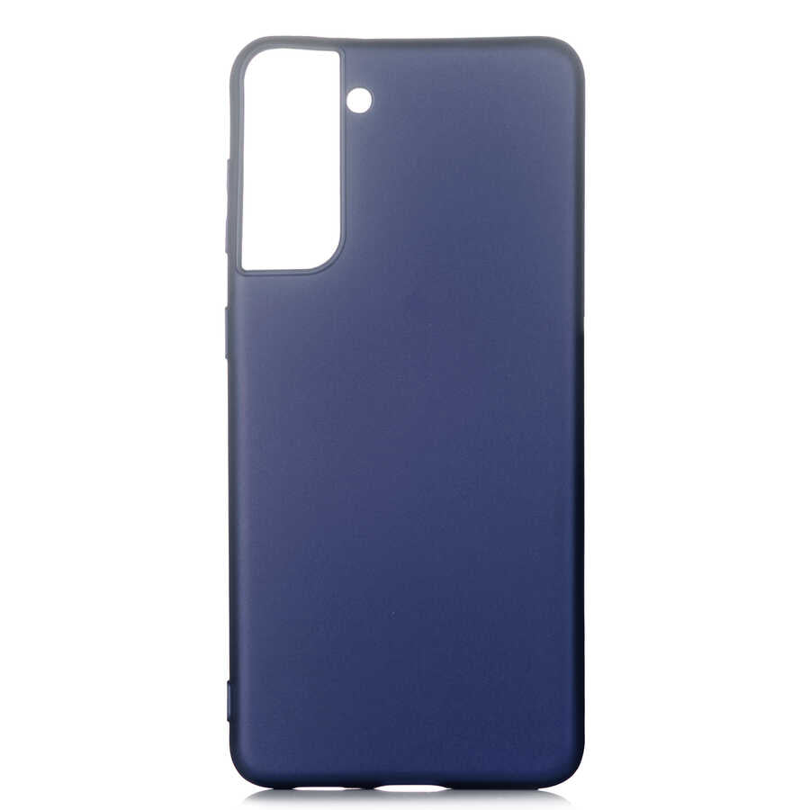 Galaxy S21 Kılıf Zore Premier Silikon Kapak Saks Mavi