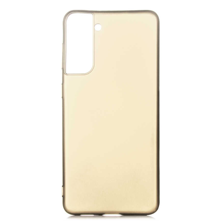 Galaxy S21 Kılıf Zore Premier Silikon Kapak Gold