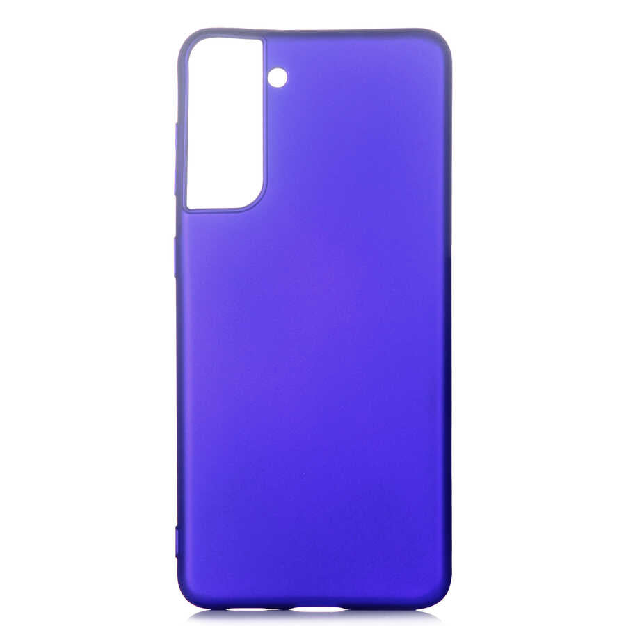 Galaxy S21 Kılıf Zore Premier Silikon Kapak Saks Mavi