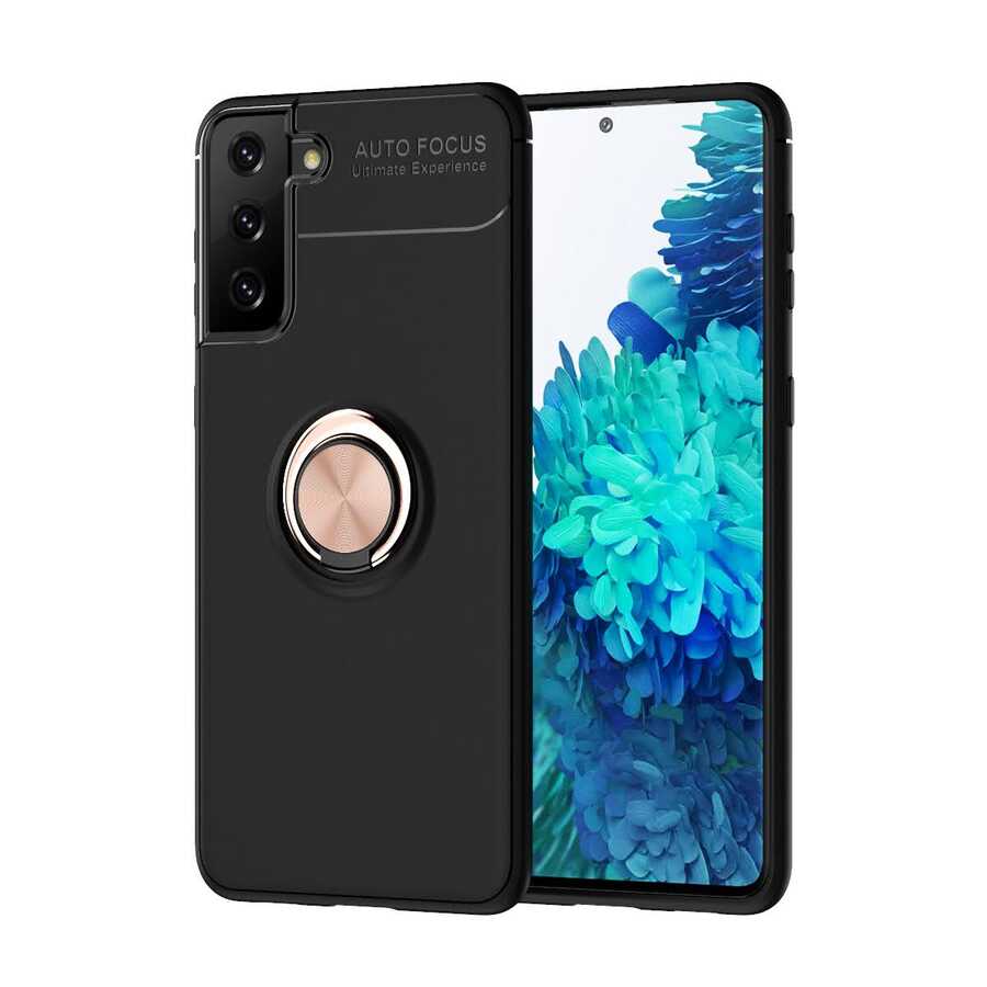 Galaxy S21 Kılıf Zore Ravel Silikon Kapak Siyah
