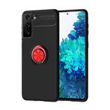 Galaxy S21 Kılıf Zore Ravel Silikon Kapak Siyah-Kırmızı