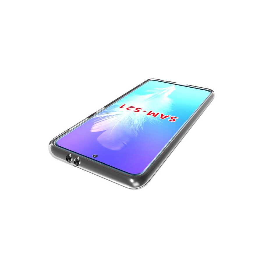 Galaxy S21 Kılıf Zore Süper Silikon Kapak Renksiz