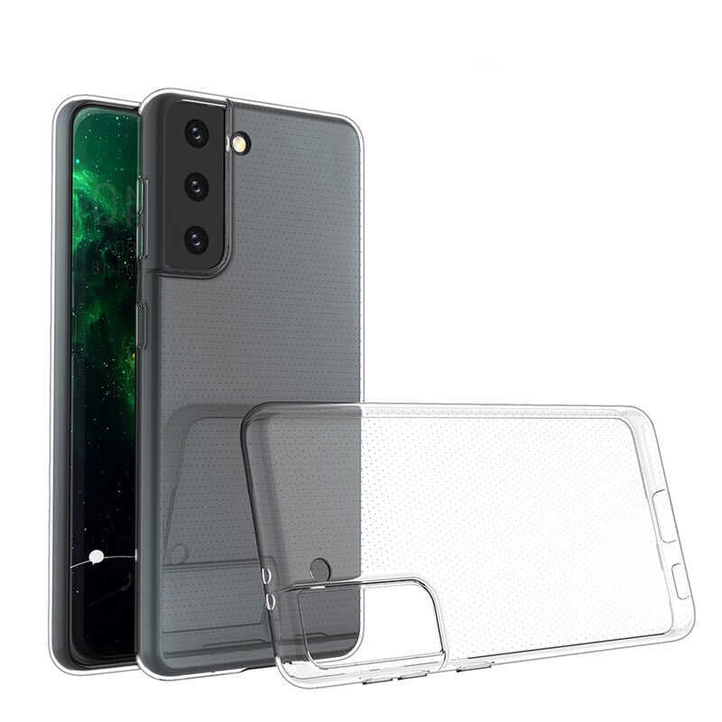 Galaxy S21 Kılıf Zore Süper Silikon Kapak Renksiz