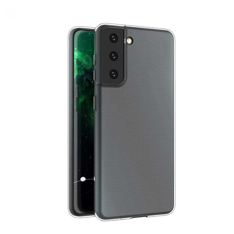 Galaxy S21 Kılıf Zore Süper Silikon Kapak Renksiz