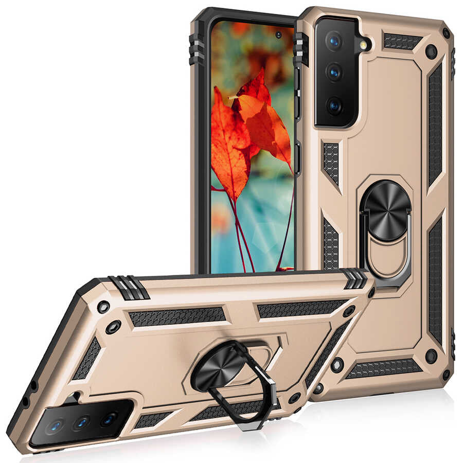 Galaxy S21 Kılıf Zore Vega Kapak Gri