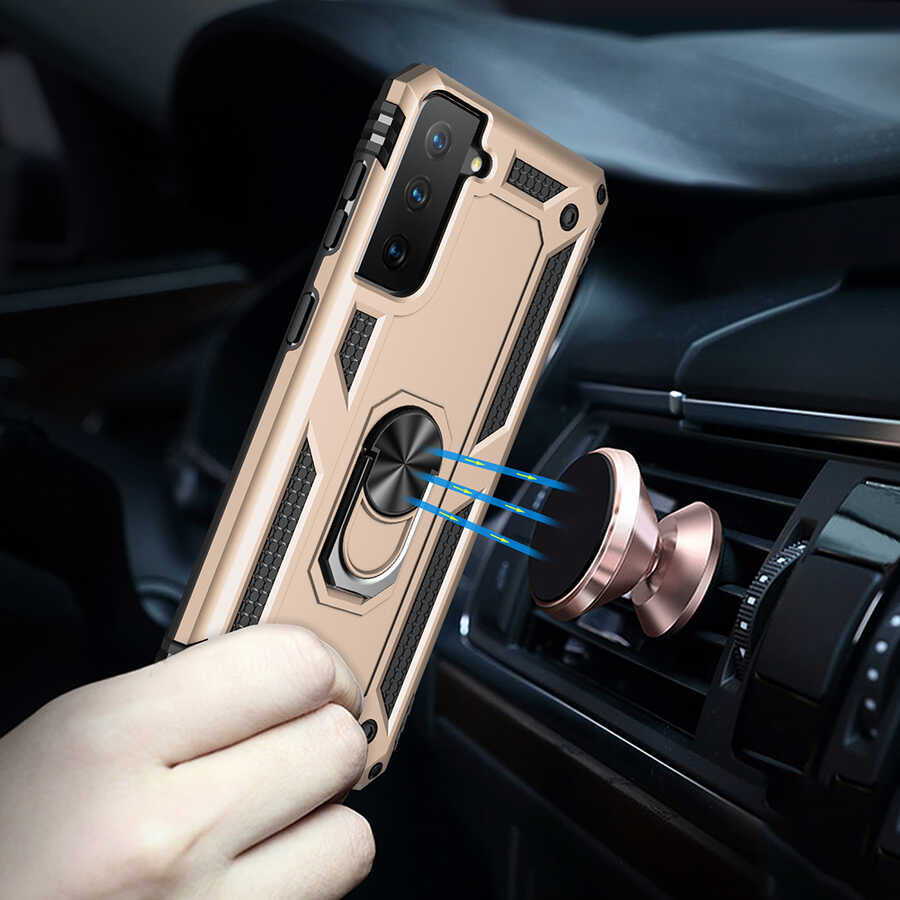 Galaxy S21 Kılıf Zore Vega Kapak Kırmızı