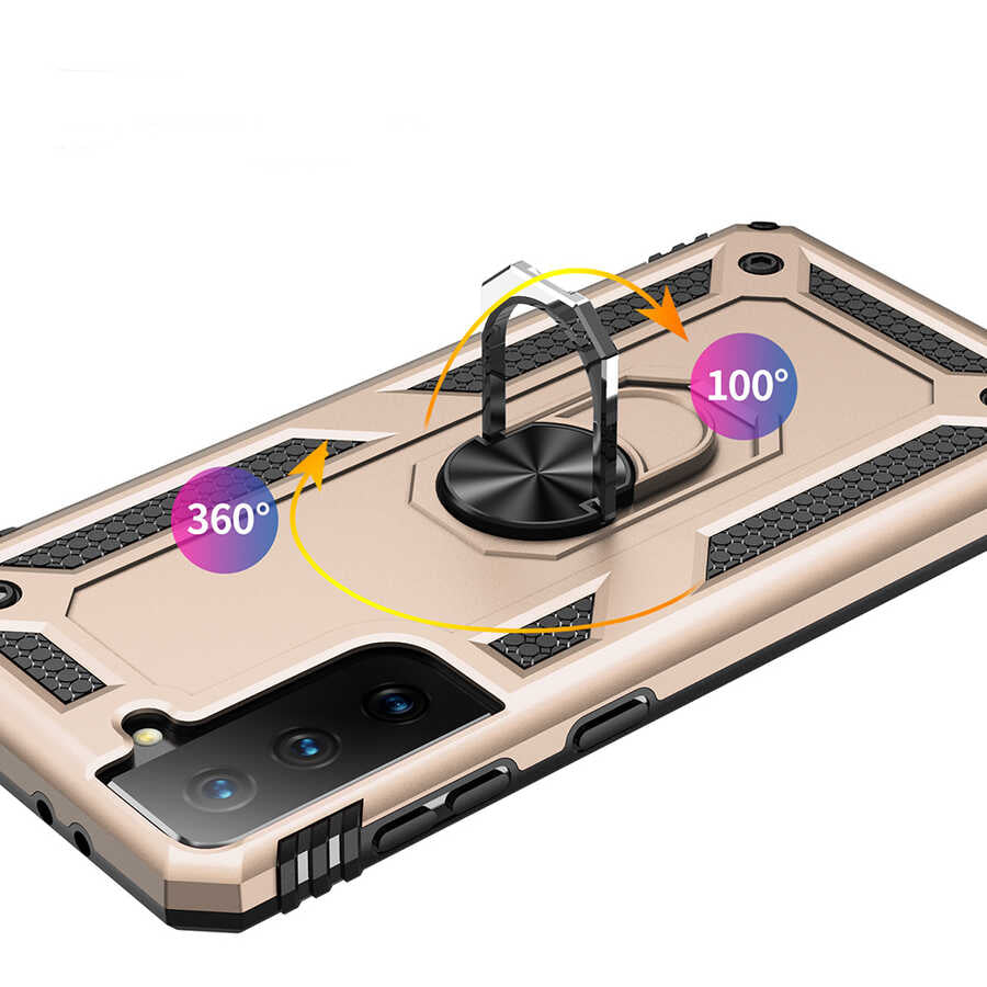 Galaxy S21 Kılıf Zore Vega Kapak Gri