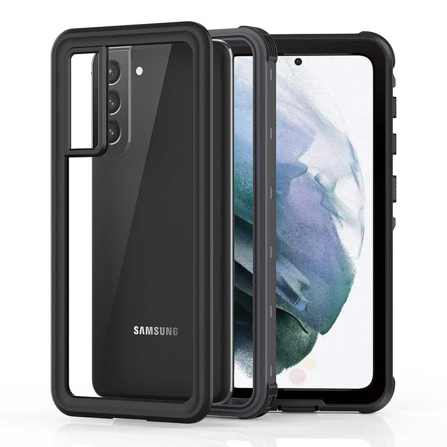 Galaxy S21 Plus Kılıf 1-1 Su Geçirmez Kılıf Siyah