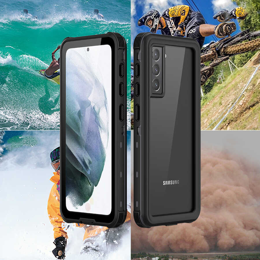Galaxy S21 Plus Kılıf 1-1 Su Geçirmez Kılıf Siyah