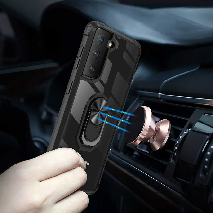 Galaxy S21 Plus Kılıf Zore Mola Kapak Siyah
