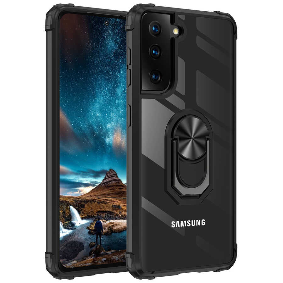 Galaxy S21 Plus Kılıf Zore Mola Kapak Siyah