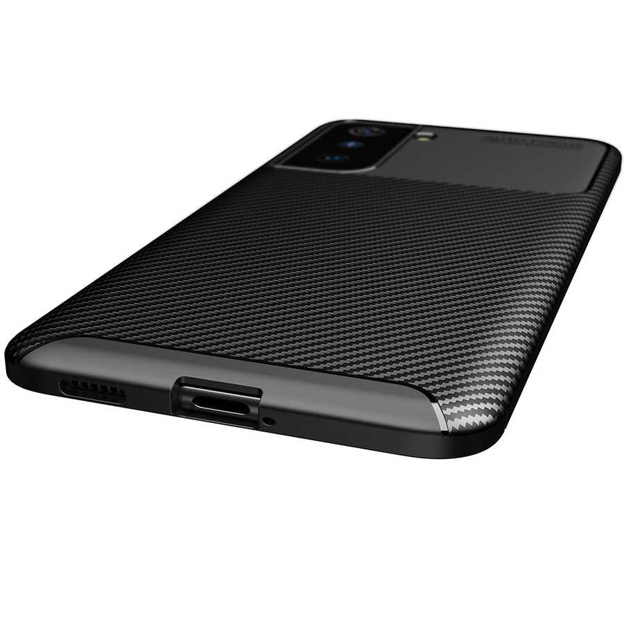 Galaxy S21 Plus Kılıf Zore Negro Silikon Kapak Kahverengi