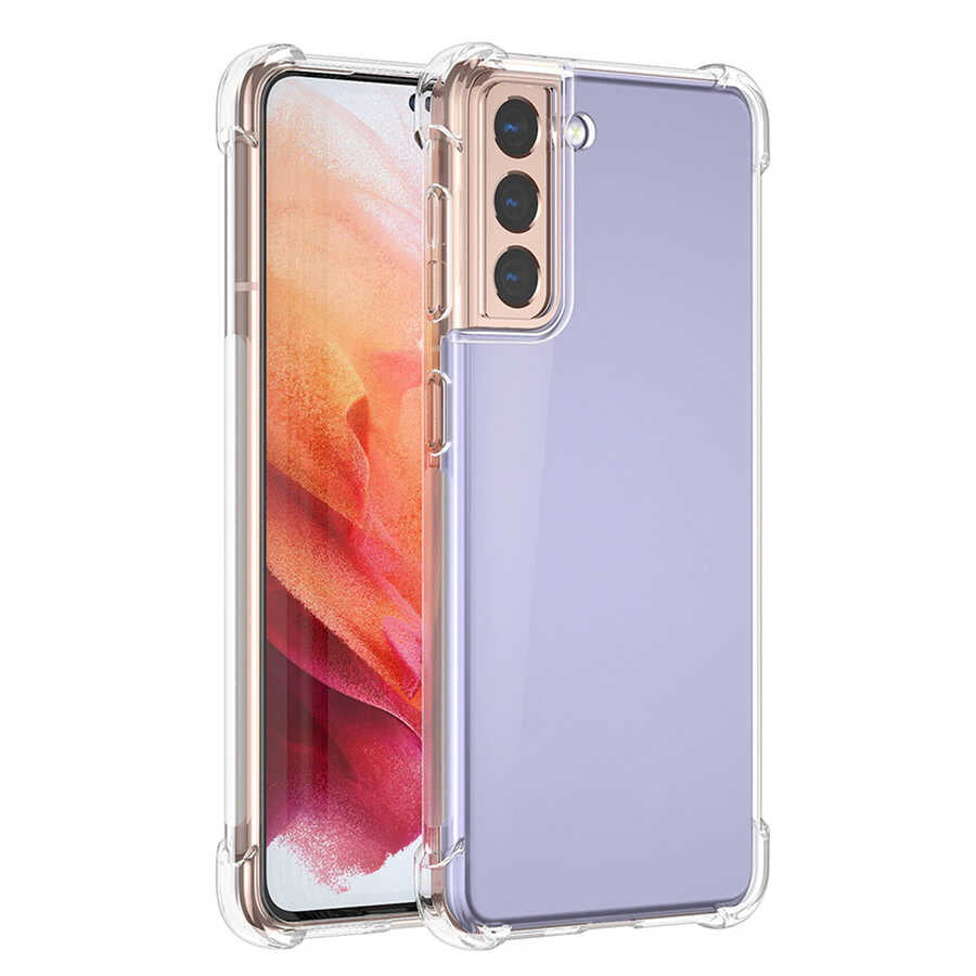 Galaxy S21 Plus Kılıf Zore Nitro Anti Shock Silikon Renksiz