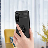 Galaxy S21 Plus Kılıf Zore Ravel Silikon Kapak Siyah-Kırmızı