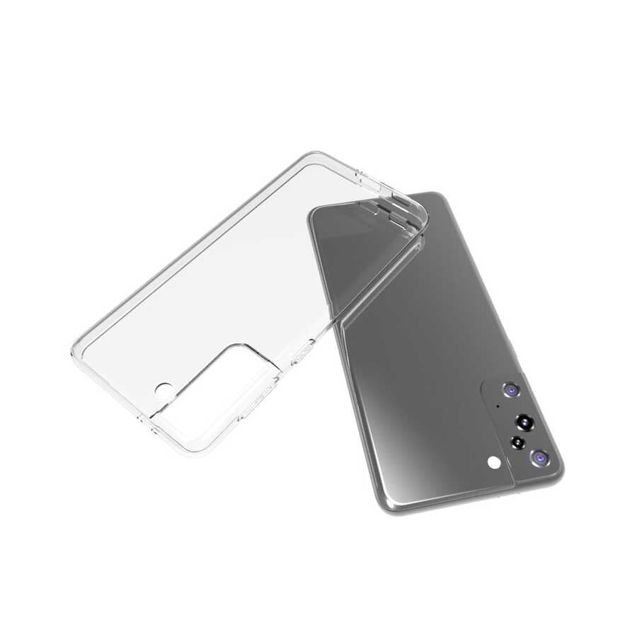 Galaxy S21 Plus Kılıf Zore Süper Silikon Kapak Renksiz