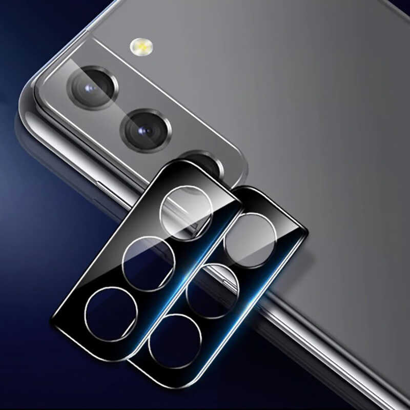 Galaxy S21 Plus Zore Kamera Lens Koruyucu Cam Filmi Siyah