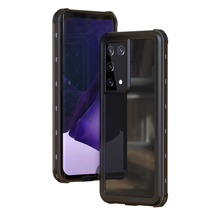 Galaxy S21 Ultra Kılıf 1-1 Su Geçirmez Kılıf Siyah