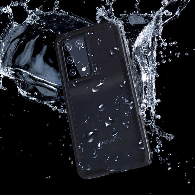 Galaxy S21 Ultra Kılıf 1-1 Su Geçirmez Kılıf Siyah